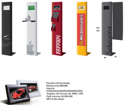 Expositores y soportes para tablets.